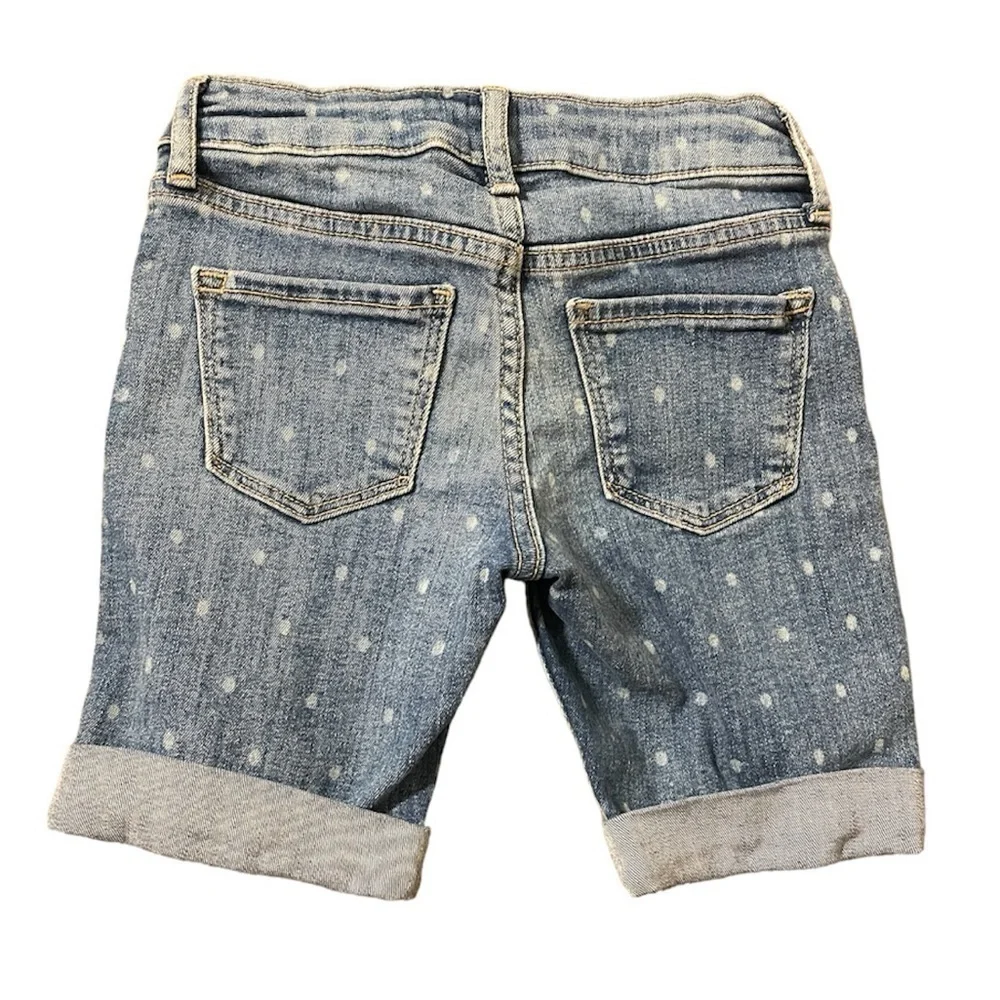 Girls Jean Bermuda polka dot jean shorts denim
